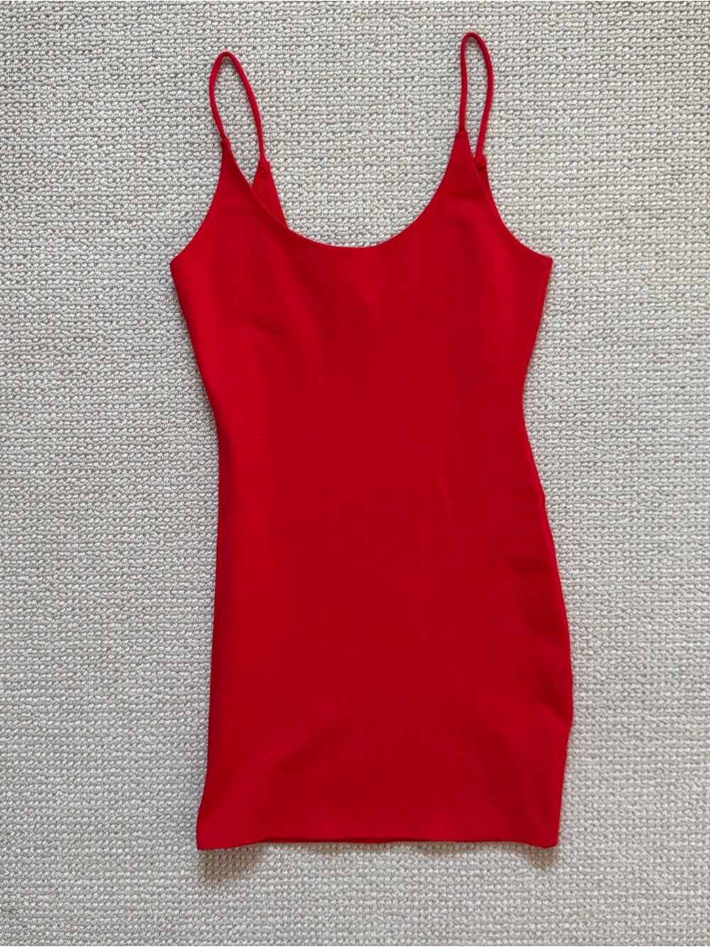 Caren Forbes Red Spaghetti Strap Mini Dress